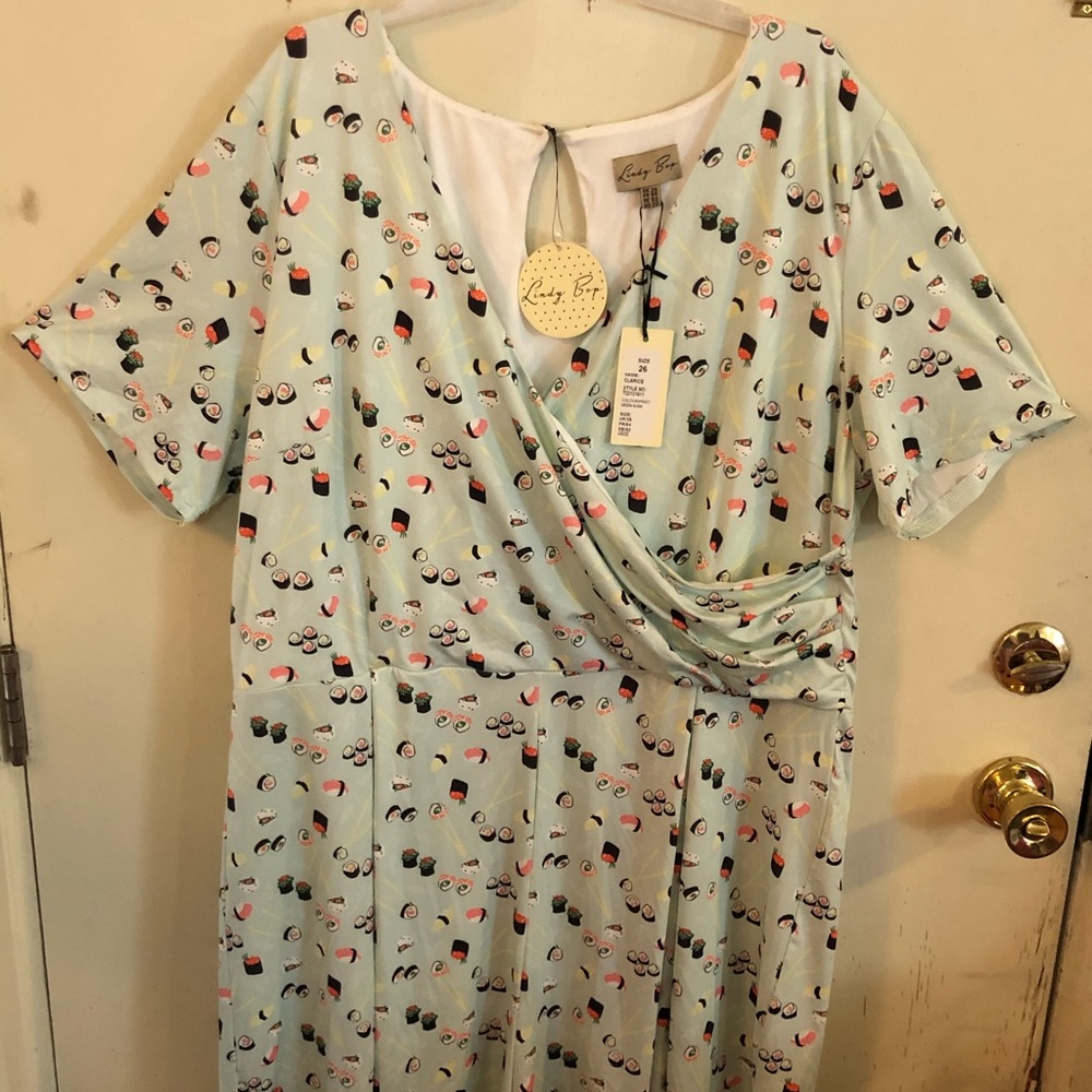 NWT US 22 Lindy Bop Romper mint sushi print